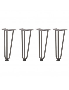 Gambe Tavolo a Forcina 4 pz 30 cm Acciaio Massiccio 2