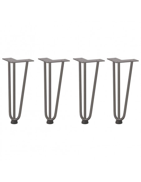 Gambe Tavolo a Forcina 4 pz 30 cm Acciaio Massiccio
