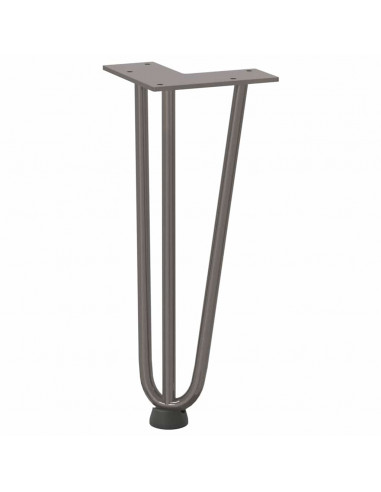 Gambe Tavolo a Forcina 4 pz 30 cm Acciaio Massiccio