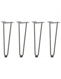 Gambe Tavolo a Forcina 4 pz 42 cm Acciaio Massiccio 2