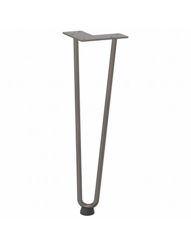 Gambe Tavolo a Forcina 4 pz 42 cm Acciaio Massiccio