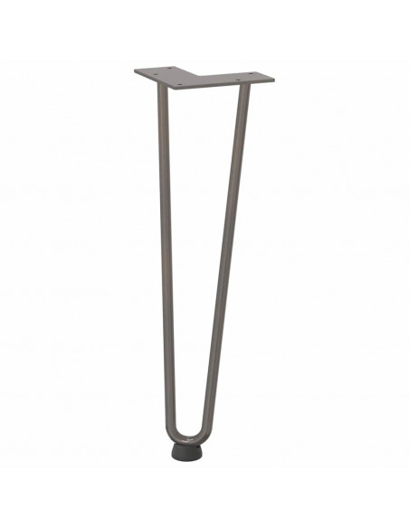 Gambe Tavolo a Forcina 4 pz 42 cm Acciaio Massiccio