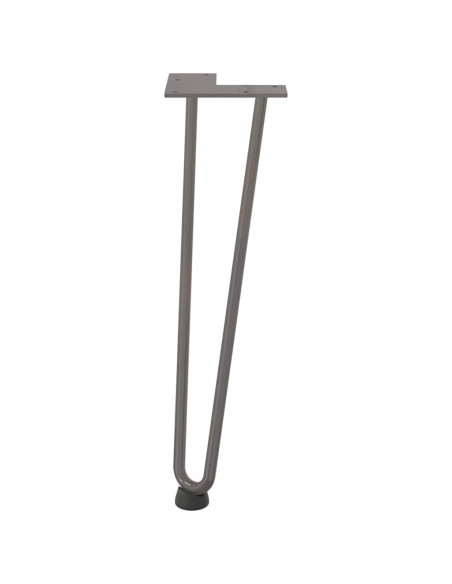 Gambe Tavolo a Forcina 4 pz 42 cm Acciaio Massiccio