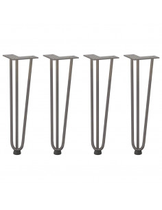 Gambe Tavolo a Forcina 4 pz 42 cm Acciaio Massiccio 2