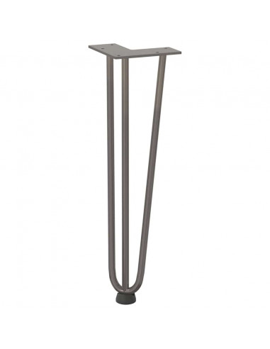 Gambe Tavolo a Forcina 4 pz 42 cm Acciaio Massiccio