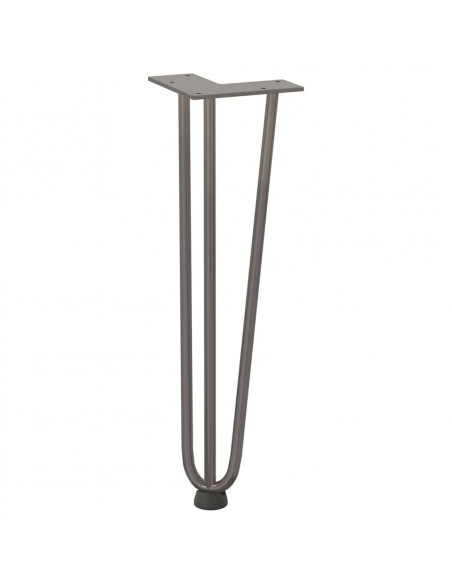 Gambe Tavolo a Forcina 4 pz 42 cm Acciaio Massiccio