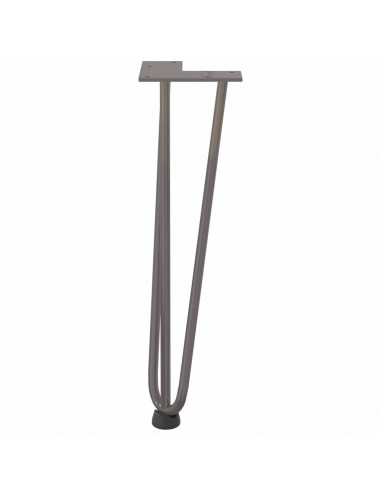Gambe Tavolo a Forcina 4 pz 42 cm Acciaio Massiccio