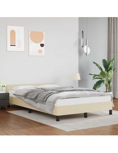 Giroletto senza Materasso Crema 120x190 cm Similpelle