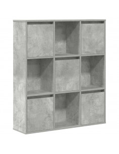 Libreria Grigio Cemento 89x24x101,5 cm in Legno Multistrato
