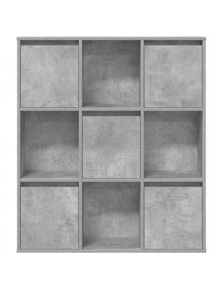 Libreria Grigio Cemento 89x24x101,5 cm in Legno Multistrato