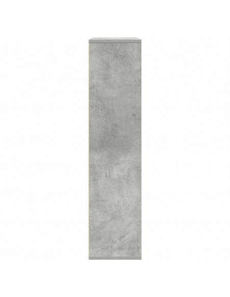 Libreria Grigio Cemento 89x24x101,5 cm in Legno Multistrato