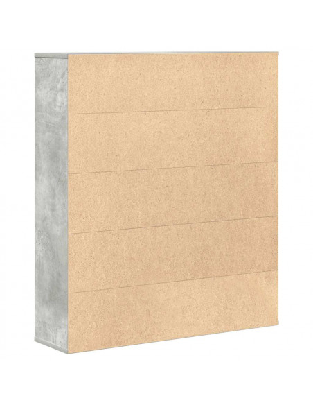 Libreria Grigio Cemento 89x24x101,5 cm in Legno Multistrato
