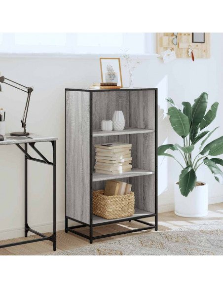 Libreria Grigio Sonoma 60x35x107,5 cm in Legno Multistrato