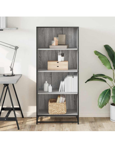 Libreria Grigio Sonoma 60x35x139 cm in Truciolato