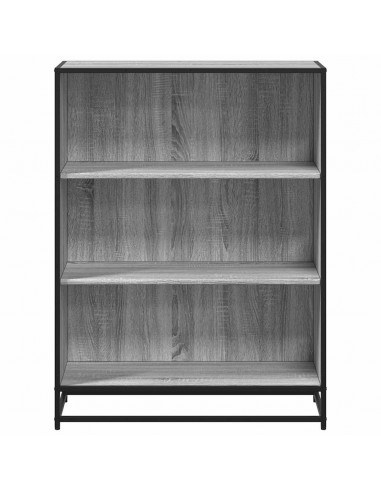 Libreria Grigio Sonoma 80,5x35x107,5 cm in Legno Multistrato