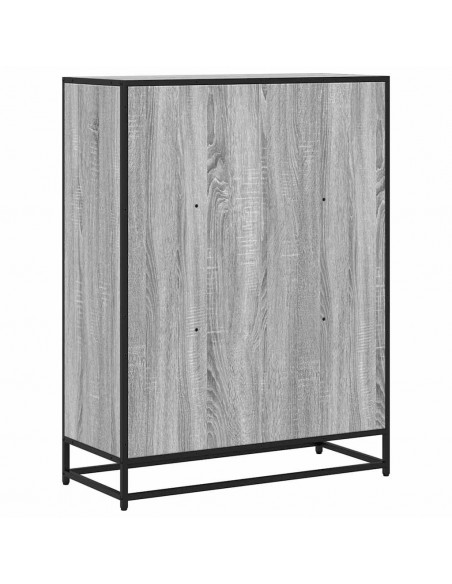 Libreria Grigio Sonoma 80,5x35x107,5 cm in Legno Multistrato
