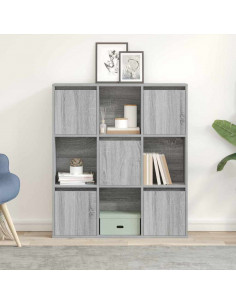 Libreria Grigio Sonoma 89x24x101,5 cm in Legno Multistrato 2