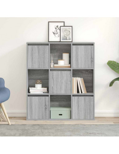 Libreria Grigio Sonoma 89x24x101,5 cm in Legno Multistrato
