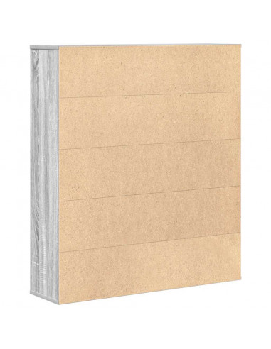 Libreria Grigio Sonoma 89x24x101,5 cm in Legno Multistrato