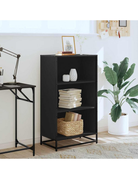 Libreria Nera 60x35x107,5 cm in Legno Multistrato