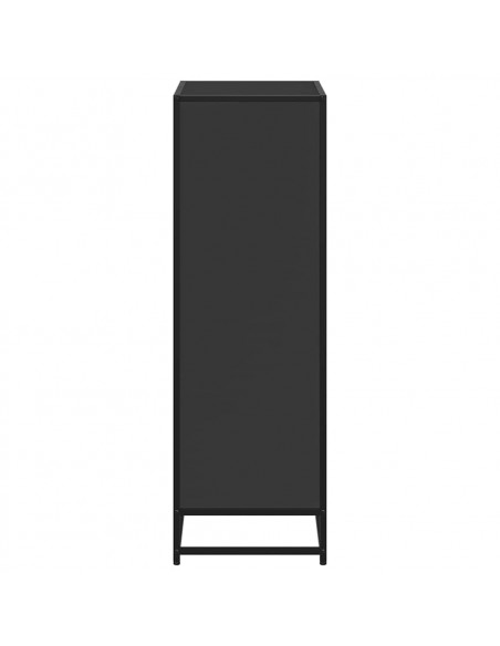 Libreria Nera 60x35x107,5 cm in Legno Multistrato