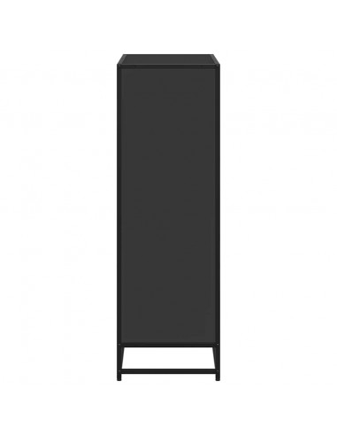 Libreria Nera 80,5x35x107,5 cm in Legno Multistrato