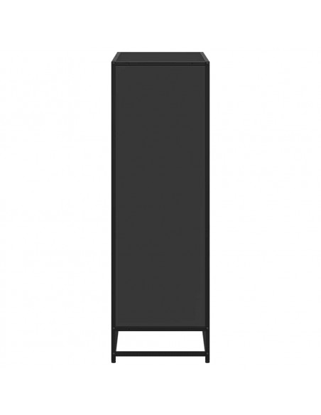 Libreria Nera 80,5x35x107,5 cm in Legno Multistrato