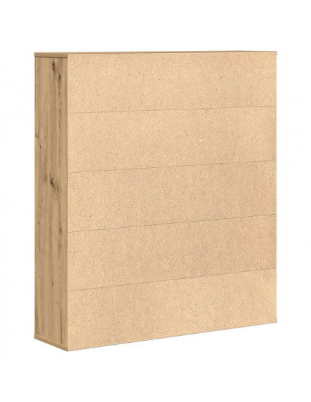 Libreria Rovere Artigianale 89x24x101,5 cm in Legno Multistrato