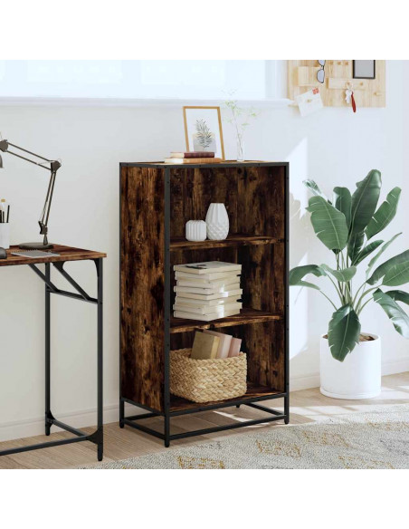Libreria Rovere Fumo 60x35x107,5 cm in Legno Multistrato