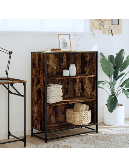 Libreria Rovere Fumo 80,5x35x107,5 cm in Legno Multistrato