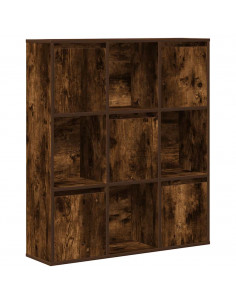 Libreria Rovere Fumo 89x24x101,5 cm in Legno Multistrato