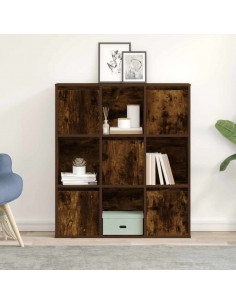 Libreria Rovere Fumo 89x24x101,5 cm in Legno Multistrato 2