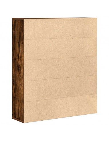 Libreria Rovere Fumo 89x24x101,5 cm in Legno Multistrato