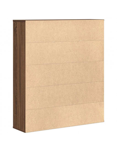 Libreria Rovere Marrone 89x24x101,5 cm in Legno Multistrato