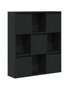 Libreria Rovere Nero 89x24x101,5 cm in Legno Multistrato