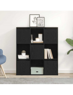 Libreria Rovere Nero 89x24x101,5 cm in Legno Multistrato 2
