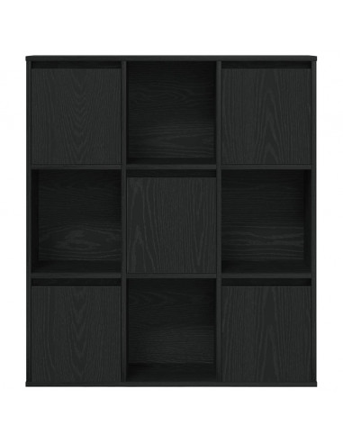 Libreria Rovere Nero 89x24x101,5 cm in Legno Multistrato