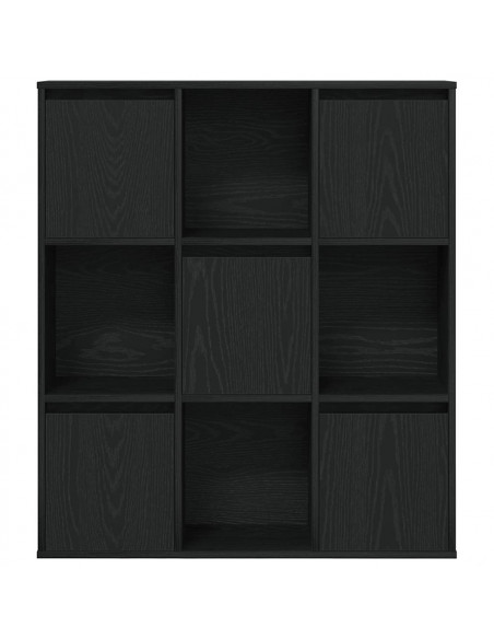 Libreria Rovere Nero 89x24x101,5 cm in Legno Multistrato