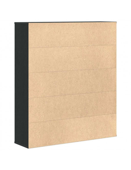 Libreria Rovere Nero 89x24x101,5 cm in Legno Multistrato