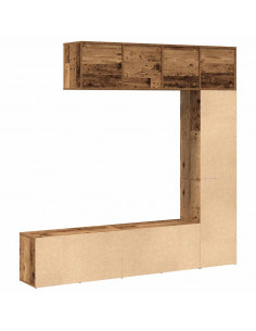 Librerie 3 pz Legno Antico in Legno Multistrato