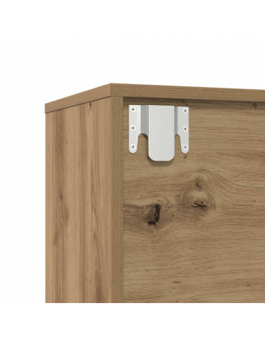 Librerie 3 pz Rovere Artigianale in Legno Multistrato