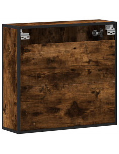 Mobile Bagno Specchio Rovere Fumo 65x20x60 cm Legno Multistrato