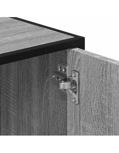 Mobile Lavabo Bagno Grigio Sonoma 90x33x60 cm Legno Multistrato