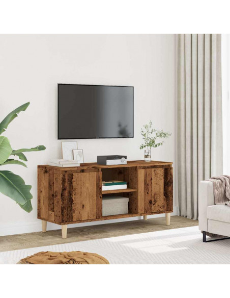 Mobile Porta TV Legno Antico 102x35x50 cm in Legno Multistrato