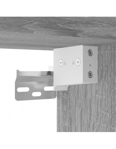 Mobile Specchio da Bagno Grigio Sonoma 65x20x60 cm Multistrato