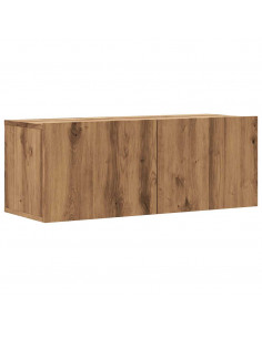 Mobile TV a Parete Rovere Artigianale 80x30x30 cm in Truciolato
