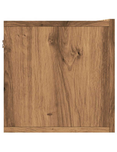 Mobile TV a Parete Rovere Artigianale 80x30x30 cm in Truciolato