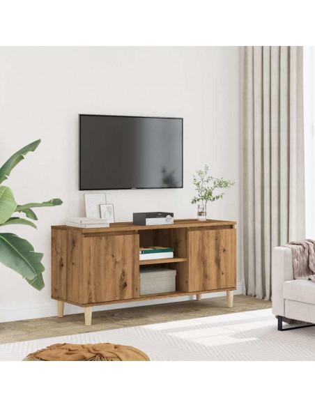Mobile TV Rovere Artigianale 102x35x50 cm in Legno Multistrato