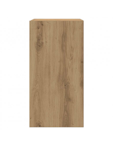 Mobili TV a Parete 4 pz Rovere Artigianale in Legno Multistrato