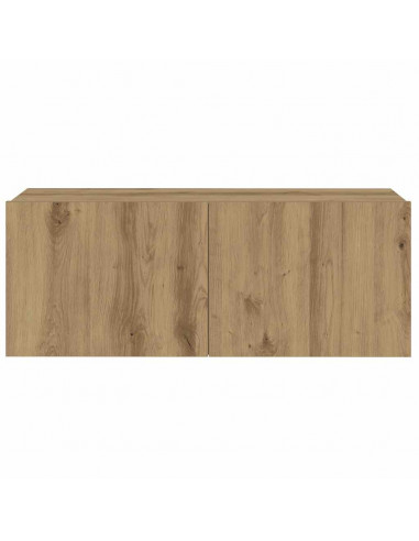 Mobili TV a Parete 6 pz Rovere Artigianale Legno Multistrato